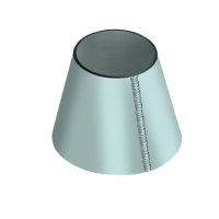 Обечайка оцинкованная коническая 3000x2220x20 мм 16ГС ГОСТ 14249-89