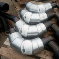 Скорлупа ППУ-ОЦ для отвода 90° 57x140 мм ГОСТ 30732-2020