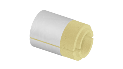 скорлупу ППУ фольгированная 219x60 мм для труб купить в Казани