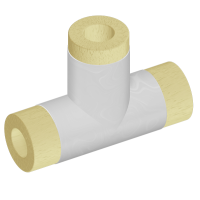 Тройник теплоизоляционный минераловатный оцинкованный 219x159 мм ГОСТ 30732-2020