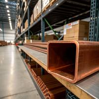 Труба медная профильная квадратная ДКВНТ 10x10x2,5 мм М2 ТУ 48-21-295-82