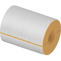 Цилиндр теплоизоляционный минераловатный вырезной оцинкованный 102x100x1200 мм Г1 Ц 100 ГОСТ 23208-2022