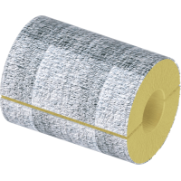 Цилиндр теплоизоляционный минераловатный вырезной фольгированный 1020x50x500 мм Г1 Ц 100 ГОСТ 23208-2022