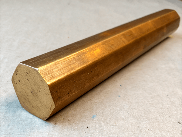 Шестигранник бронзовый 36 мм БрАЖ9-4 ГОСТ 1628-2019 фото